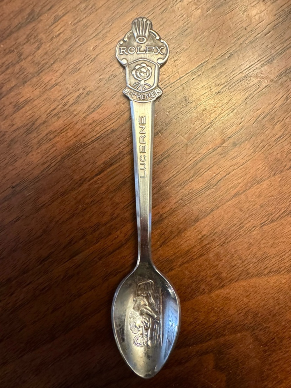 Vintage Rolex Silver-Tone Lucerne Bucherer of Switzerland Souvenir Spoon
